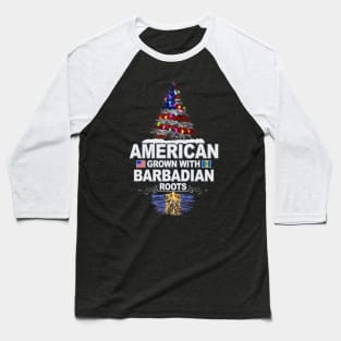Christmas Tree  American Grown With Barbadian Roots - Gift for Barbadian From Barbados Baseball T-Shirt
